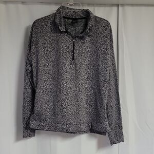 Avia Black and White Quarter-Zip Pullover